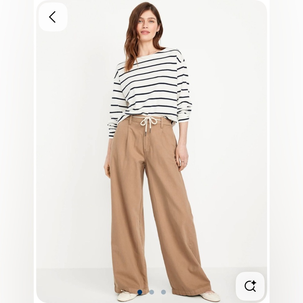 Old Navy Women's Tan Wide-Leg Pants Size 18